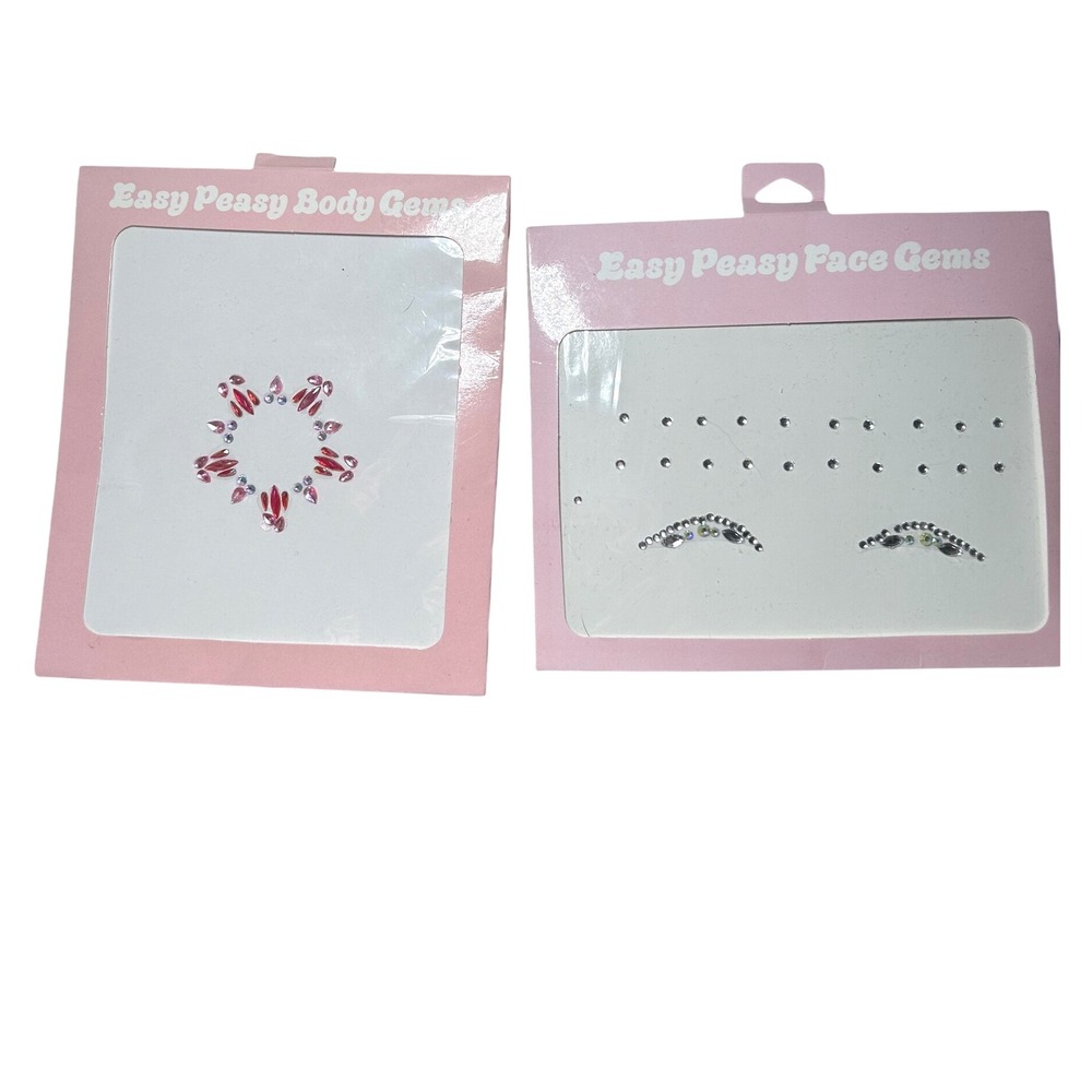 Easy‎ Peasy Body Gems & Face Gems Set Self Adhesive Rhinestone Stickers festival